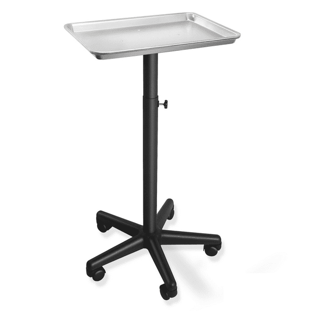 Professional Aluminum Salon Rolling Utility Tray Cart Medical Tattoo