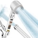 thumbnail image 1 of Feelso Cabezal de Regadera de Alta Presión con Cabezal de Regadera de Mano, Cabezal de Regadera Filtrado con Filtro de 18 Etapas, 3 Modos de Rociado, Ablandador de Agua para Agua Dura, 1 of 7