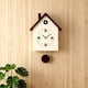 thumbnail image 5 of Reloj de cuco con péndulo, reloj de pared de madera estilo granja. Beige, 5 of 8