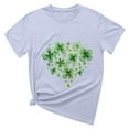 thumbnail image 2 of T-shirt de la Saint-Patrick pour Femmes, Col Rond, Manches Courtes, Imprimé Arbre de Noël, 2 of 4