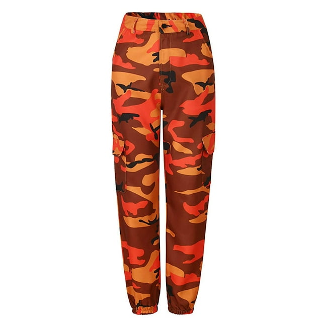 Hirigin Women Fashion Camouflage Jogger Pants High Waist Hip Hop Camo ...