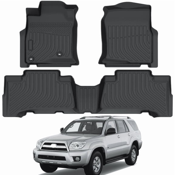 Car Floor Mats for 2003 2004 2005 2006 2007 2008 2009 Toyota 4Runner - Custom Fit 3D TPE Rubber Non-Slip Automotive Floor Liners, Easy to Clean All-Weather