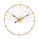 thumbnail image 5 of Reloj colgante artístico, adorno moderno, redondo, silencioso, sin tictac, para oficina, Oro, 5 of 9