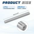 thumbnail image 2 of Uxcell 2Pack M8x65mm 316 Stainless Steel Fully All Threaded Rod Studs, 1.25mm Pitch, 2 of 6