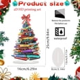 thumbnail image 3 of Christmas Tree Desktop Decoration,Book Stack Christmas Tree Acrylic Tabletop Sign,2D Flat Book-Shaped Acrylic Ornament,Literary Style Christmas Acrylic Tabletop Accent,Festive Decor for Tabletop, 3 of 4