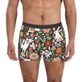 thumbnail image 2 of Goofa Rabbits on Floral Printed Men's Boxer Briefs Underwear, Moisture-Wicking Underwear, Trunk,Soft and Breathable Cotton Underwear-XX-Large, 2 of 9