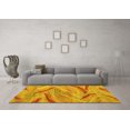 thumbnail image 3 of Ahgly Company Indoor Rectangle Oriental Yellow Modern Area Rugs, 6' x 9', 3 of 4