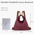 thumbnail image 3 of LHSHID Women Backpack Canvas Shoulder Bag Casual Daypacks Handbag Large Capacity Top Handle Bag Multifunction Tote Bag for Travel Shopping Work Daily Khaki, 3 of 6