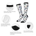 thumbnail image 5 of Fotbe Cartoon Helicopters print Women's Men's Novelty Crew Socks Cotton Socks Knee High Socks for Walking,Running,Nurses,Pregnancy, 5 of 8