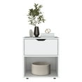 thumbnail image 6 of Depot E-Shop Adak 19.7" Nightstand with Open Shelf, White, 6 of 7