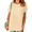 Apricot, variant on Women's Mountain Valley Line Floral Grow Bloom Quote Graphic Short Sleeve Crewneck Navy Blue Tops