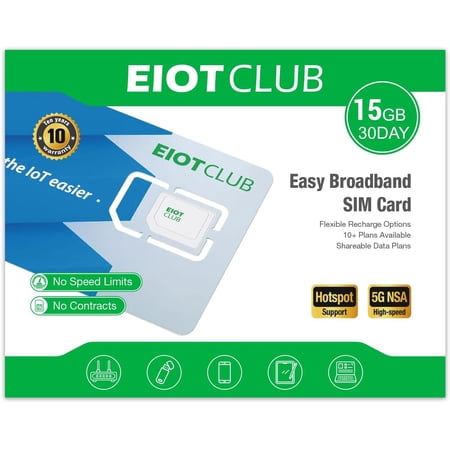Data Only SIM Card - Prepaid 5G/4G LTE Network for Unlocked Device No Contract No Phone Number Triple Cut 3-in-1