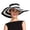 Black, variant on YAYUBA Women's Summer Sun Hat Wide Brim Straw Beach Hat Casual Outdoor Striped Design,Blue