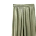thumbnail image 4 of VBVC Women's Elastic Waist Wide Leg Pants , Ladies' Soft Flowy Casual Lounge Trousers , Lightweight Drape Pants For Women, Green , Free Size, 4 of 5