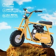 HOVERHEART Gas Mountain Bike, 105cc 4-Stroke Gas Powered Off Road Motorcycle (Model-MB0001) with Led Lights, Disc Brake, Max Load 200Lbs, Up to 30Kph, NO OIL MIX REQUIRED
