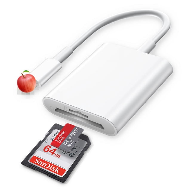 Adecuado para lector de tarjetas de teléfono móvil Pingguo SDTF convertidor universal dos en uno cámara plana OTG línea de transmisión