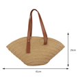 thumbnail image 3 of Bolso de playa de concha de verano, bolso de mano tejido a mano para mujer informal a la moda para viajes (caqui) Sywqhk Para Estrenar, 3 of 8