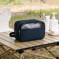 thumbnail image 3 of Navy Polyester Toiletry Bag Travel Organizer For Cosmetics Shower 10.0X6.7X4.7 In, 3 of 7
