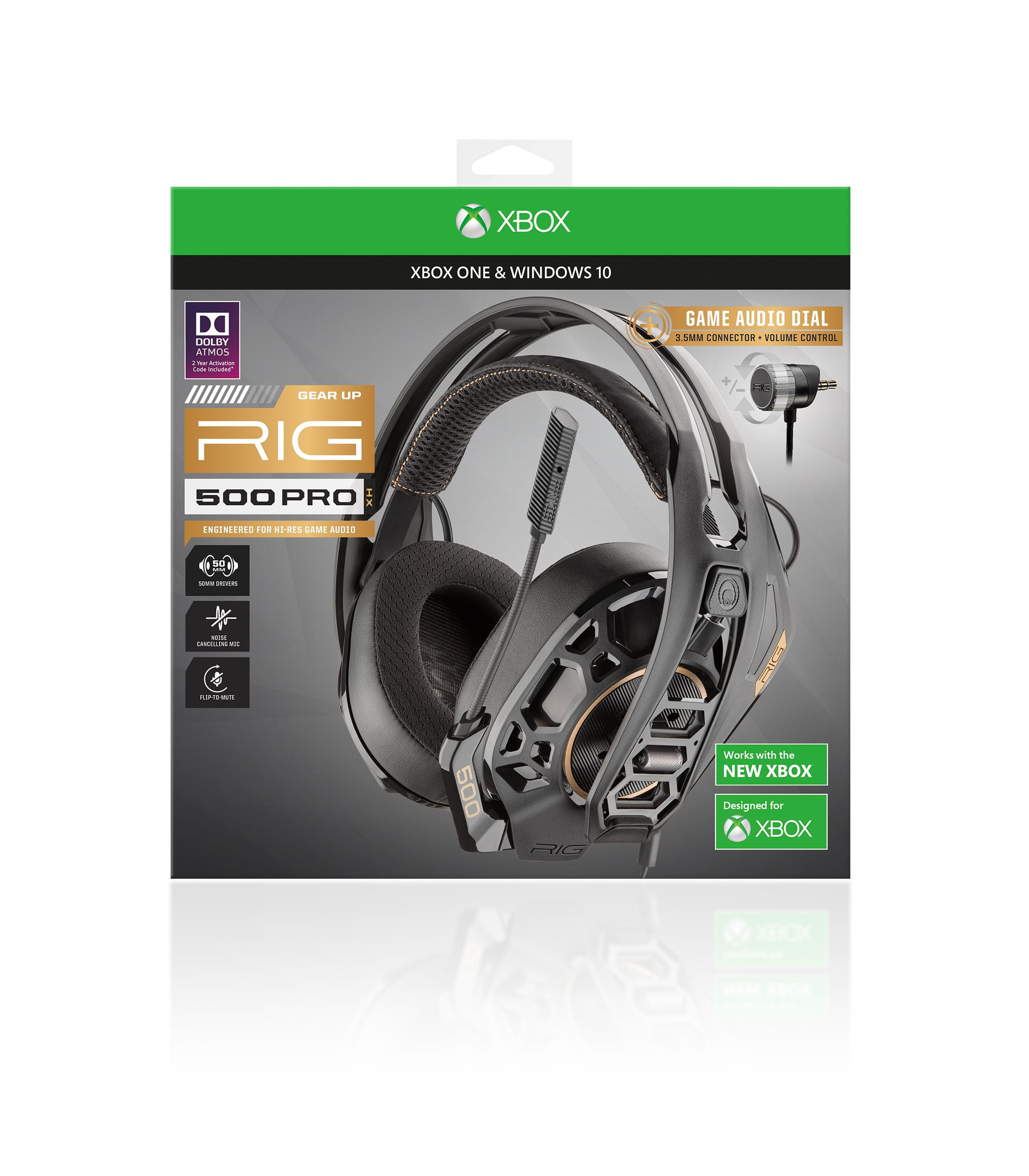 herberg vreemd Dhr RIG 500 PRO HX Dolby Atmos Gaming Headset for Xbox One - Walmart.com