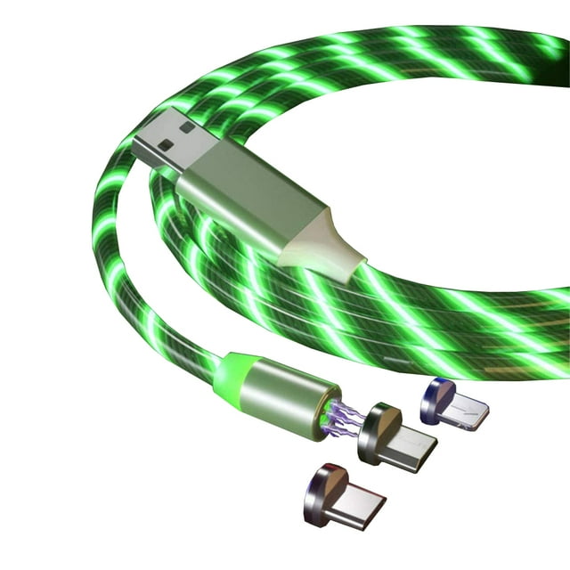 Câble de Chargement Magnétique 1 m Câble USB pour Lightning Type C Android