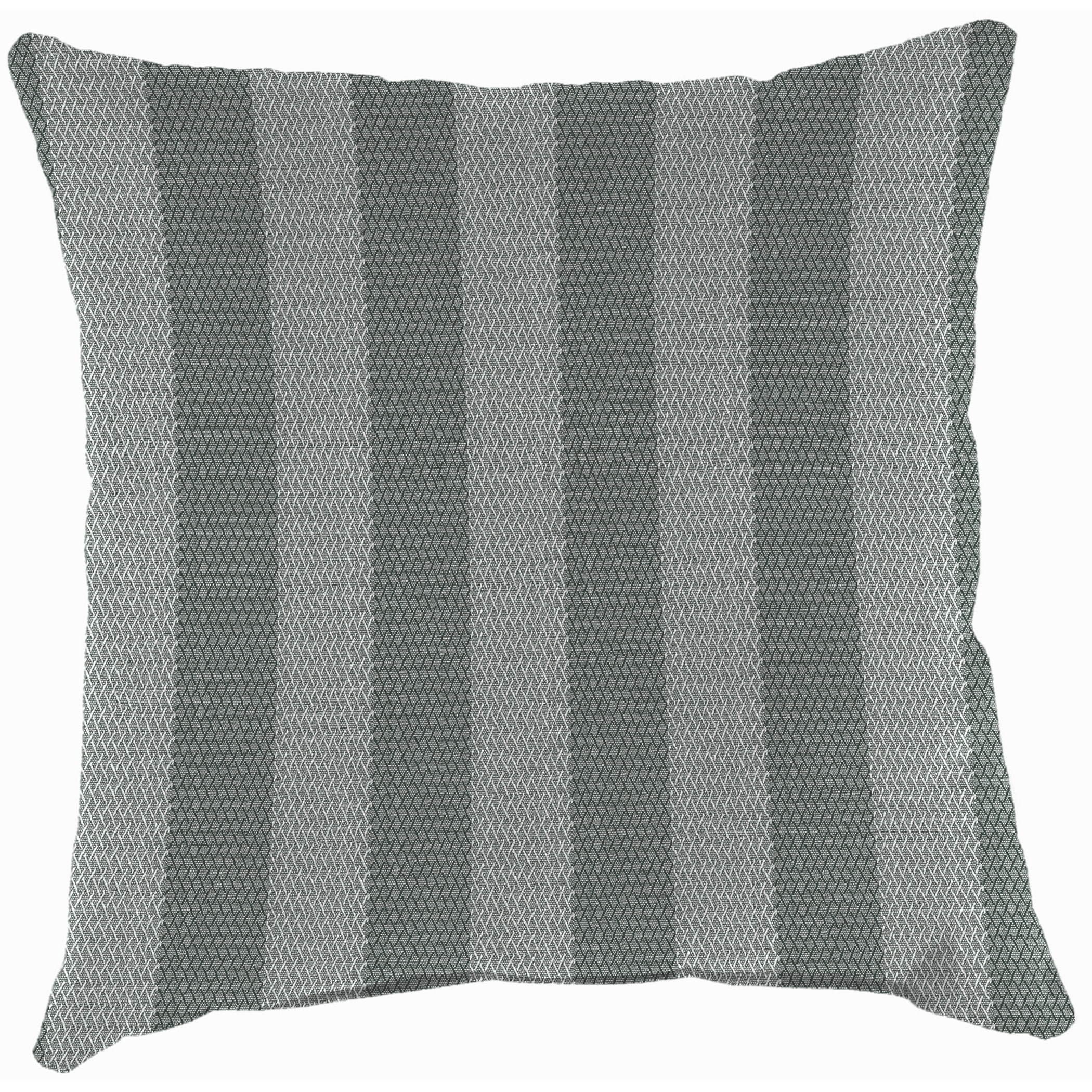 Jordan Manufacturing 16" x 16" Conway Smoke Grey Stripe Square Outdoor Throw Pillow (2 Pack)