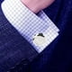 Dannyshi Mens Classic Stainless Steel Initial Cufflinks 26 Alphabet ...