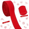 thumbnail image 3 of Cinta WILLBOND de terciopelo navideño con alambre, 50 m x 6,35 cm, color rojo, 3 of 7