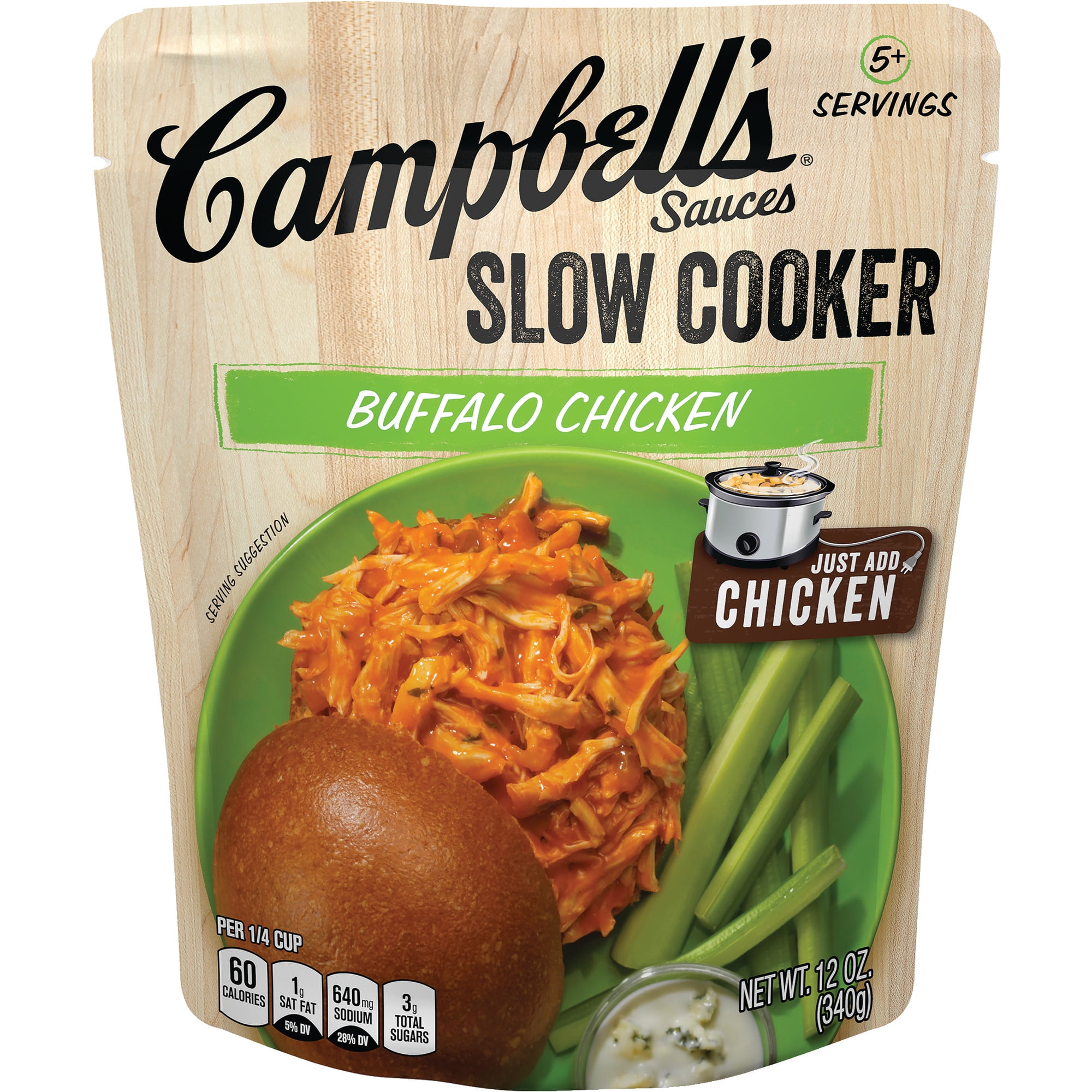 Campbell S Slow Cooker Sauces Buffalo Chicken 12 Oz Pouch Walmart Com Walmart Com
