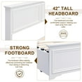 thumbnail image 4 of Brafab Queen Bed Frame with Headboard & 4 Underbed Storage Drawers, Platform Bed, Sturdy Wooden Frame, No Box Spring Needed, Easy Assembly Low Profile Modern Bedroom Furniture, 4 of 9