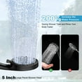 thumbnail image 2 of Filtered Shower Head,10 Modes Detachable Shower Head with Handheld, High Pressure Showerhead with 60" Stainless Steel Hose&Adjustable Holder, Built-in 2 Mode Power Wash to Clean Pets,Tile&Tub, Black, 2 of 7
