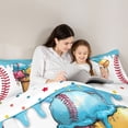 thumbnail image 4 of Erosebridal Baseball Ice Cream Full Size Comforter Sets, Kids Sports Bedding Sets, Colorful Polka Dots Reversible, 1 Comforter and 2 Pillowcases, 4 of 6