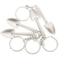 thumbnail image 6 of COOPHYA 4Pcs Keyring Charm 3D Shovel Design for Bags and Keys Silver, 6 of 8