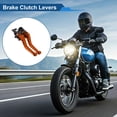 thumbnail image 2 of Palancas de freno y embrague cortas Unique Bargains para Kawasaki NINJA 400R 2011, palanca de freno ajustable en 6 posiciones, aleación de aluminio, naranja, 1 par, 2 of 7