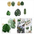 thumbnail image 4 of 68 piezas de Hojas artificiales Macarena Hojas de monstera con tallos Hojas de palma, 4 of 8