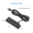 thumbnail image 2 of Power Strip ICEELEC de 4 salidas con cable de 10 pies, 2 unidades, color negro, 2 of 5