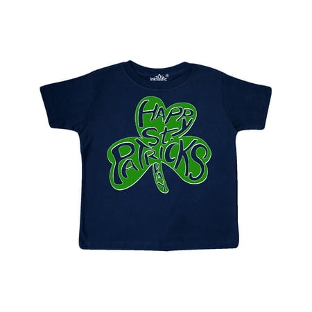 

Inktastic Happy St. Patrick s Day- green shamrock cutout Gift Toddler Boy or Toddler Girl T-Shirt