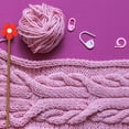 thumbnail image 6 of Knitting Needle Point Protectors, 6Pcs Needle Tip Stoppers Flower Covers Caps Stitch Stopper for Crochet Quilting Sewing DIY Crafts, Red, 6 of 6