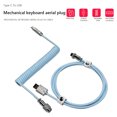 thumbnail image 1 of Cable En Espiral Cable en espiral tipo C a USB Cable en espiral chapado en oro para teclado mecánico, 1 of 8