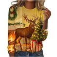 thumbnail image 2 of Mifsaly Cute Christmas Sweatshirts for Women Plus Size Xmas Santa Vintage Pullover Tops Comfy Movies Watching Shirts Tunic Loose Party Blouse 2025 Holiday Festival Clothing, 2 of 4