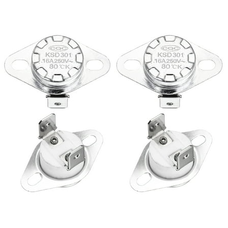 KSD301 Thermostat 80℃/176°F 16A  N.O Temperature Switch 4 Pcs