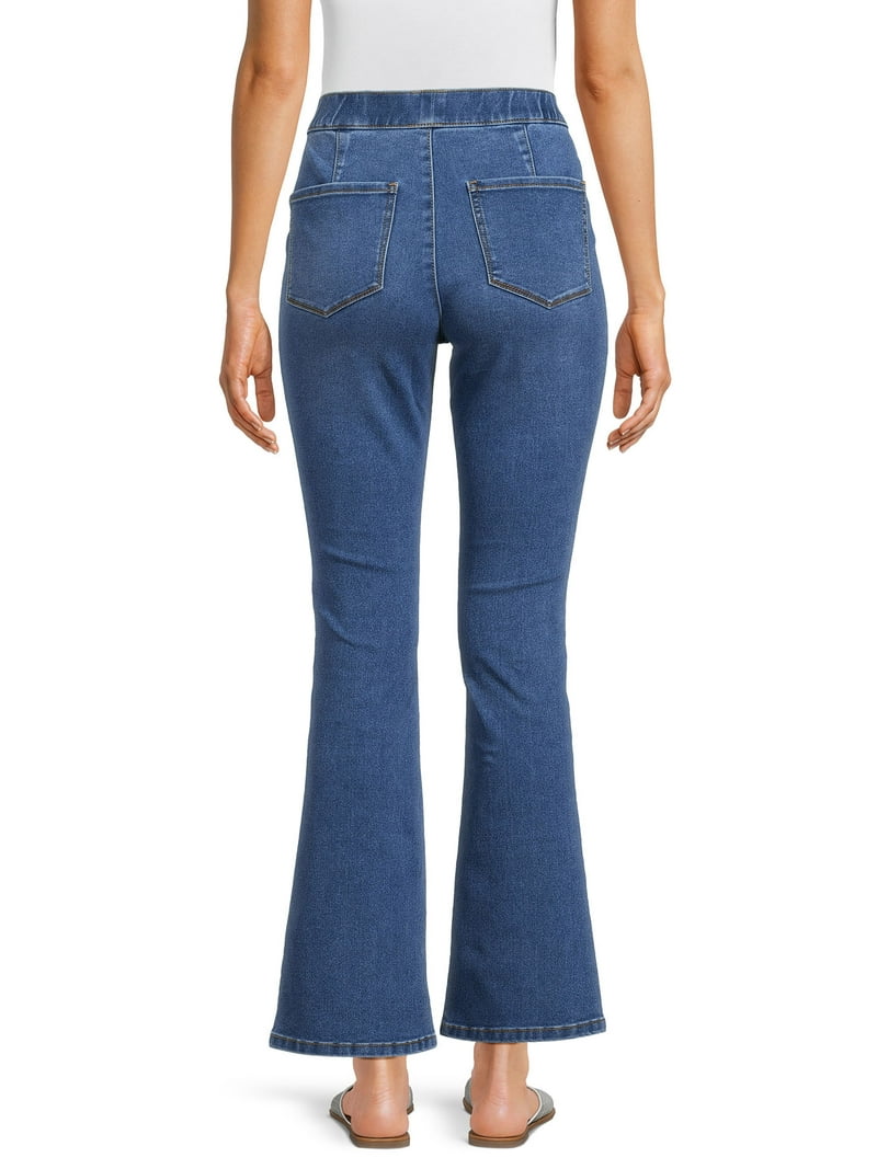 No Boundaries Juniors Crossover Pull On Flare Jeggings, Sizes S