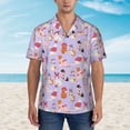 thumbnail image 4 of Lsque Fashionable Cats pattern Hawaiian Shirt for Men, Unisex Summer Beach Casual Short Sleeve Button Down Shirts-X-Large, 4 of 9