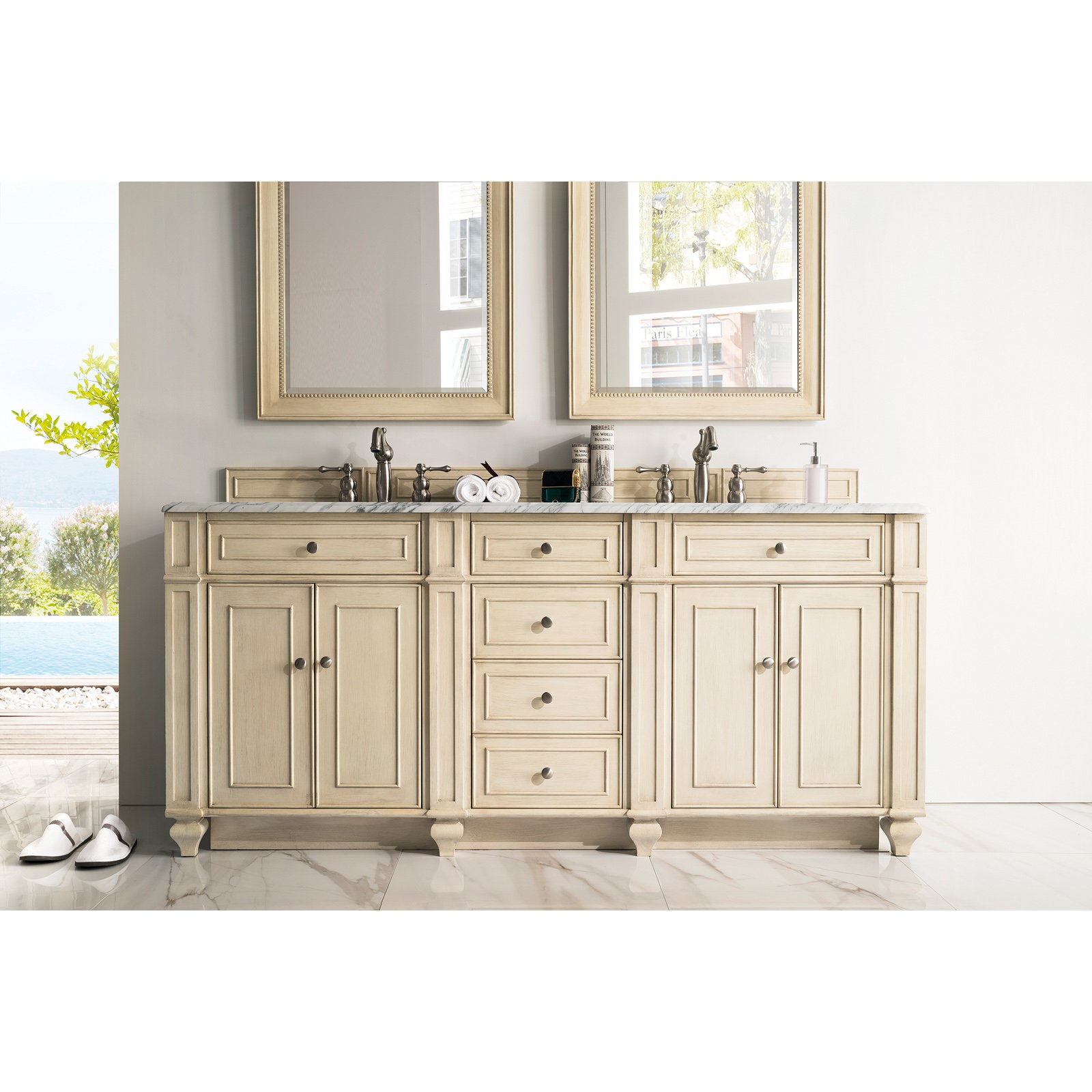 James Martin Furniture Bristol 72 in. Double Vanity Base