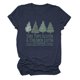 thumbnail image 1 of Gibobby Camisa navideña mujer Camisetas con cuello en O con estampado de primavera para mujer, camisetas de entrenamiento de manga corta, camisetas holgadas informales(Azul,CH), 1 of 2