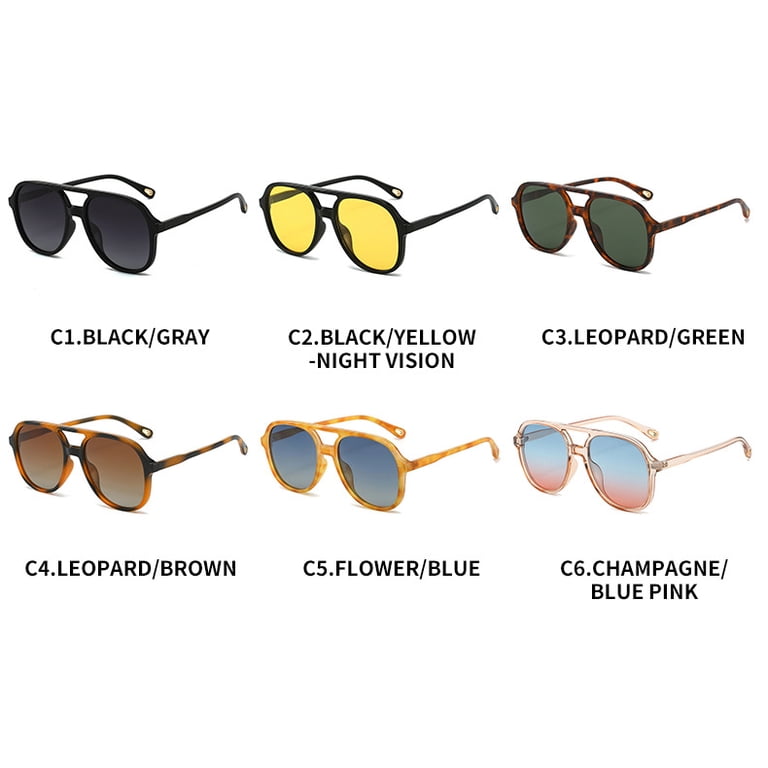 Retro Square Aviator Sunglasses for Womens Mens Vintage 70s  display picture 1