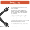 thumbnail image 2 of 2 Pack 3.75 inch Decorative Corner Brackets Black L Bracket Decorative Corner Brackets Flat Angle Bracket Barn Door Hardware Ornamental Brackets The Tuscan Series by Borderland Rustic Hardware, 2 of 3