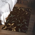 thumbnail image 4 of Ottomanson Non-Slip Area Rug for Living Room 5' x 6'6" Durable Low Profile Carpet, Brown Leaf, 4 of 8