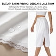 thumbnail image 2 of Women Half Slips Under Dress - Lace Hem, Elastic Waist, Knee Length Petticoat, 2 of 7