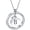 Silver B, variant on Engraved 26 Initials Stainless Steel Round Hollow Heart Necklace for Women Charm Simple Elegant Collarbone Chain Jewelry Silver H