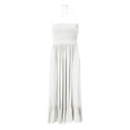 thumbnail image 5 of Jamsmile Womens Dress Spaghetti Strap Backless Bohemian Beach Long Dresses Casual Solid Color Cotton Party Maxi Dress, 5 of 6
